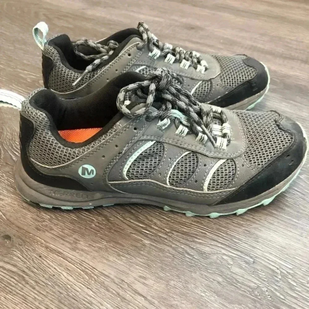 Merrell Castle Rock Hiking Shoes Sneakers Egg Shell Blue Gray J154289C: 7.5
